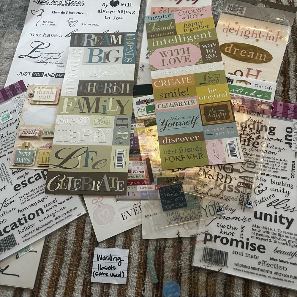Scrapbook Word Stickers